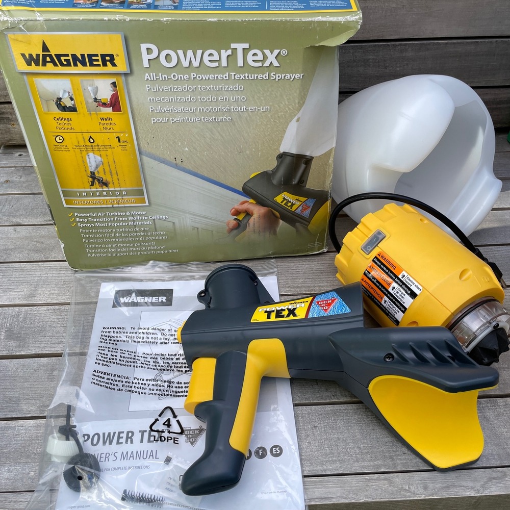 Wagner PowerTex All-In-One Textured Sprayer 0520100 Popcorn Knockdown ~Tested